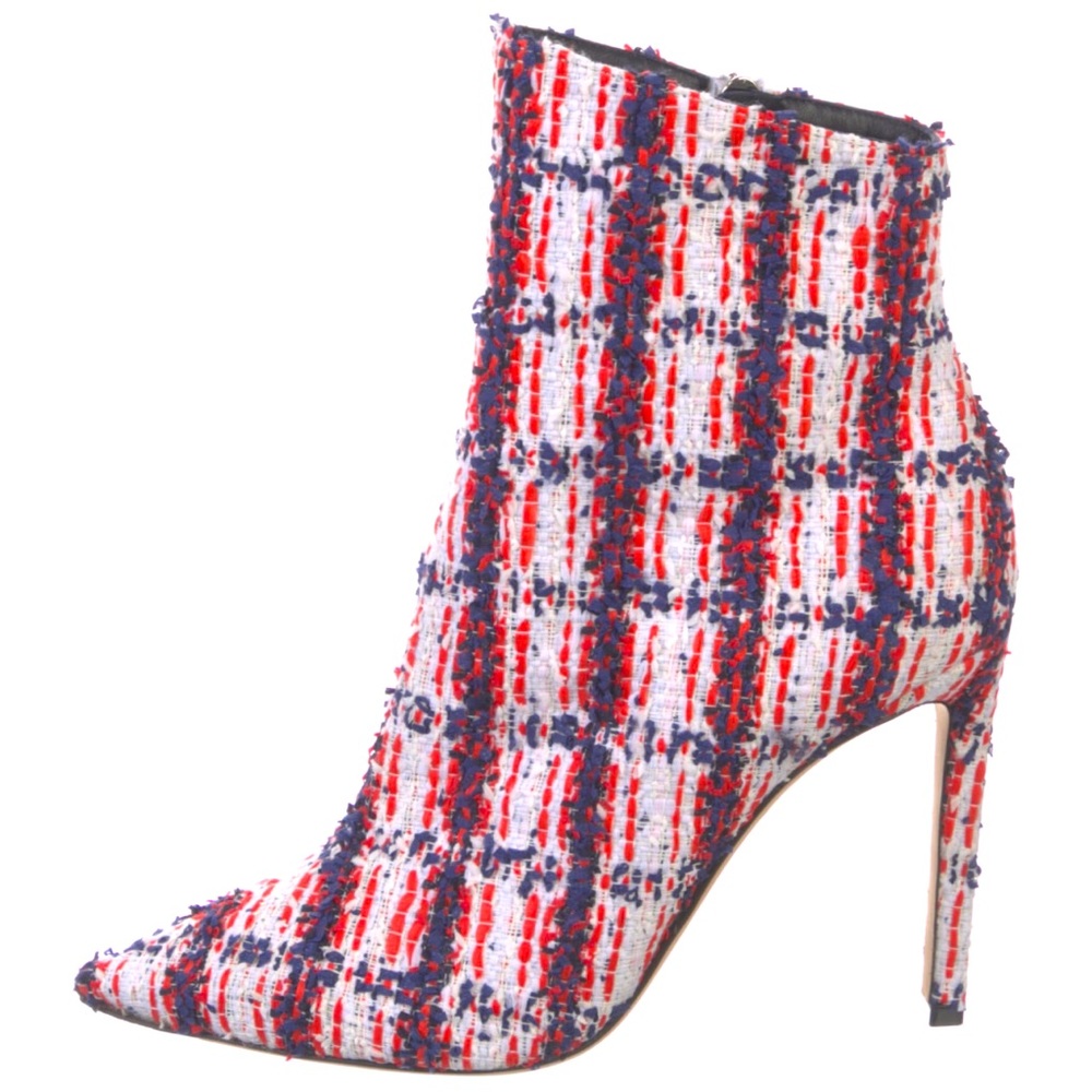 Gorgeous JIMMY CHOO plaid tweed ankle sock boots